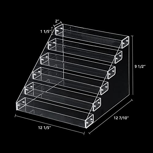 PMMASTO Tiered Spice Rack, Seasoning Organizer, Clear Acrylic Vertical Shelves Can Organizer for Countertop, Cabinet, Pantry, Kitchen Organization and Storage - 6 Tier | Vertical Shelves, Can Organizer, for Countertop, Cabinet, Pantry - size: 6 Tier - inn