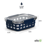 Ello Duraglass 3.4 Cup Meal Prep Sets 6Pc, 3 Pack Set- Glass Food Storage Container with Silicone Sleeve and Airtight BPA-Free Plastic Lids, Dishwasher, Microwave, and Freezer Safe, Berry - color: Mixed Berry, size: 3.4 Cup