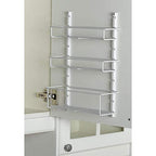 ClosetMaid Adjustable 3 Shelf Spice Rack Organizer Kitchen Pantry Storage for Cabinet Door or Wall Mount with Metal Shelves, White (2 Pack)