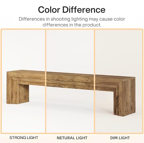 Tribesigns 71" Extra Long Entryway Bench, Modern Farmhouse Shoe Bench Wooden Indoor Seating with Layered Design for Hallway, End of Bed, Living Room, Sofa Back, Dining Room, Brown - color: Brown