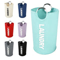 A large 90 liter laundry basket that can be folded for easy carrying. Suitable for bathrooms, laundry rooms, and travel (Blue) - color: Blue