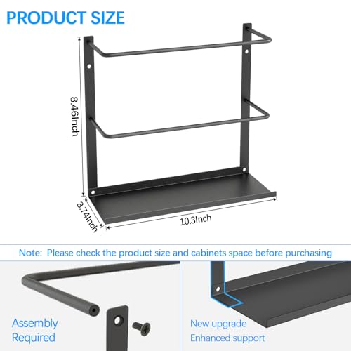 Gypie Kitchen Wrap Organizer Door Mount, Aluminum Foil Holder Cabinet Door Organizer Cabinet Storage Basket for Kitchen Wrap/Food Bag Storage, Black - color: Black, size: 1 Pack
