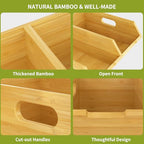Bamboo Pantry Storage Bins for Vegetables, Potato and Onion Storage Bin for Pantry, Produce Bins for Kitchen Counter