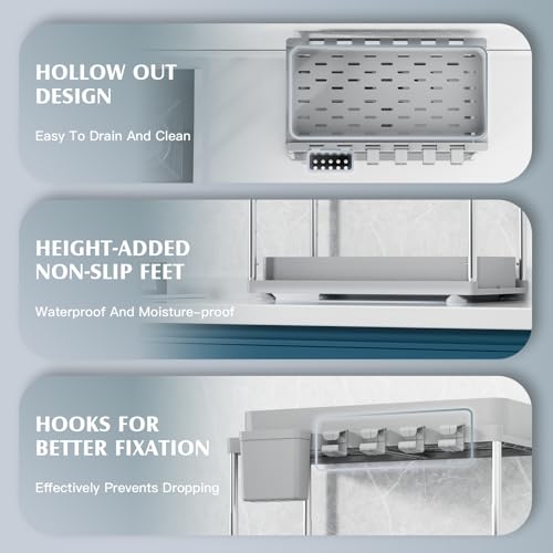 VERIFOST 2 Pack Adjustable Gray Under Sink Organizers, 2 Tier Pull Out Storage, Kitchen Bathroom Office Laundry Room Living Room - color: Gray
