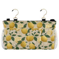 Bedside Caddy Hanging Bunk Bed Caddy Bed Organizer Hanging Pocket with 2 Hooks Bedside Storage Organizer Pocket Bag Holder Beige Lemons and Flowers - color: Beige Lemons and Flowers