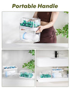 iCASA Trash Bag Dispenser Dishwasher Pod Organizer, 3 in 1 Grocery Garbage Bags Holder Storage Box Clear Laundry Room Pods Dishwasher Tab Cleaner Tablets Container Pantry Kitchen Under Sink Organizers - size: 3in1-Dispenser