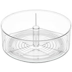 Divided Drink Packet Organizer, Largr Rotating Clear Lazy Susan Turntable for Powdered Drink Mix, Water Drink Packet Holder, Water Flavor Packet, Coffee, Tea – Space-Saving Countertop Organizer - size: 1 Pack - Large 3 Section
