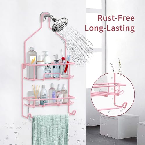 TreeLen Shower Caddy Pink, Large Shower Racks for Inside Shower, Pink Bathroom Organizer, Gift for Girlfriend - color: B-Pink