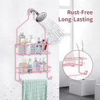 TreeLen Shower Caddy Pink, Large Shower Racks for Inside Shower, Pink Bathroom Organizer, Gift for Girlfriend - color: B-Pink