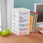 Sterilite 12-Pack Clearview 3-Drawer Cart, Small Plastic Storage Organizer Drawers, White - Organizing Drawer Containers for Bathroom, Closet, Kitchen, and Bedroom - size: 12 Packs