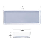 Glad Drawer Organizer Bin, 15x6 - Heavy Duty Clear Plastic Storage Tray for Junk Drawers, Kitchen Utensils, Bathroom Vanity, and Organizing Pantry - BPA Free, Food Safe, Non Slip - size: 15x6