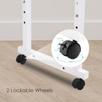 Arlopu Overbed Table with Wheels,60.6-84.2 inches Mobile Bed Desk,Rolling Computer Desk, Laptop Cart,W/0-65°Tilt Stand,4 Heights and 6 Lengths,Side Storage Basket,for Home,Office and Hospital (White) - color: White