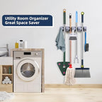 Mop And Broom Holder Wall Mount Cleaning Supplies Organizer For Closet Laundry Room Garden Tool Hangers For Garage Wall Hanging Rack Utility Shop Organization And Storage