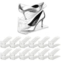 Shoe Slots Organizer，12Pack Clear Shoe Stackers for a Pair of Shoes,Adjustable Shoe Rack with Three Levels，Shoe Storage Shoe Space Saver - size: 12pack