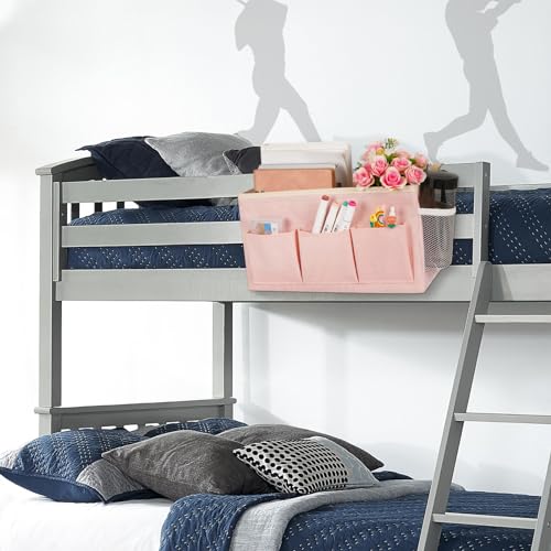 Bedside Storage Caddy/Bedside Hanging Storage Bag for Headboards Bunk Beds Dorm Rooms Book Phone Magazine Holder (New Pink) - color: New Pink