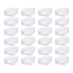 Sterilite 24-Pack 16 Quart Stacking Drawer, Clear Storage Closet Organizer, White Frame - Stackable Modular Plastic Drawers for Clothes, Accessories, Craft Supplies, Shoes or Linens - size: 16 Quart, style: 24 Pack