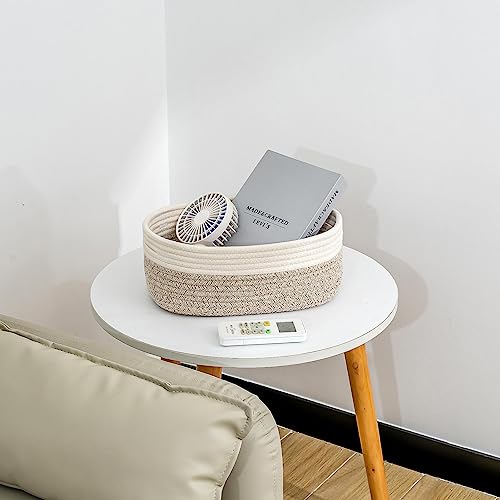 CubesLand Baskets for Shelves Storage,Cube Shelf Closet Storage Bins Set 3,Long-lasting &Skin-friendly Toy Basket Bin,Stylish Room Decor Basket,Woven Off White/Light Brown - color: Off White/Light Brown, size: 3pcs-Small Basket