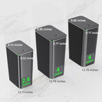 N. NETDOT 3 Pack (2 of 4 Gal & 1 of 2.6 Gal) Small Trash Can with Lid,Bathroom Garbage Can with Pop-Up Lid,Waste Basket for Bathroom,Kitchen,Bedroom,Powder Room,Craft Room,Office,College (Black) - color: 4gal x2 & 2.6gal Black