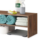 Whitmor Wood Stackable 2-Shelf Shoe Rack, Walnut, 31 inches - color: Brown, size: 31 INCH