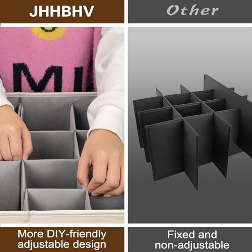2 Pack Shoe Organizer for Closet, Adjustable Shoe Box Storage Containers, Large Foldable Shoe Bins with Clear Cover, Space Saving Shoes Holder with 4 Handles, Fits 24-48 Pairs, Beige - color: Beige and Grey, size: (2 Pack) 25 ½"L x 17"W x 12 ½"H