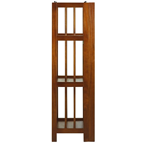 Casual Home 3-Shelf Folding Bookcase (14" Wide)-Honey Oak - color: Honey Oak