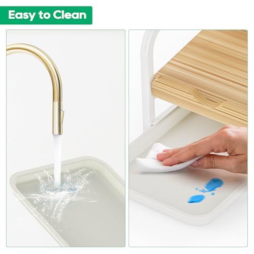 Laundry Detergent Holder Liquid Laundry Detergent Riser and Stand with Drip Tray for Laundry Room Organization (Tilted-White) - style: Tilted-White