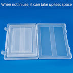 12 Pack A4 Paper Storage Boxes, 8.5 x 11 Plastic Portable Project Case for US letter Size and A4 paper, Plastic Multi-Purpose Thick Scrapbook Storage Box for Office - size: 14x0.6x1.6+12.6x9.5x1+9.5x6.7x0.8 inches
