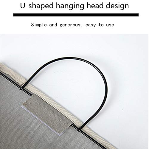 Fantasyon Wall Hanging Storage Bag, Waterproof Over The Door Closet Organizer Hanging Pocket Organizer for Bedroom, Bathroom, Linen Cotton (Gray) - color: 1pcgrey