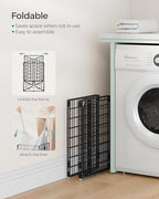 SONGMICS Laundry Hamper, 11 Gal. (50L) Laundry Basket, Collapsible Clothes Hamper, Removable and Washable Liner, Metal Wire Frame, for Bedroom Bathroom, Cream White ULCB150W01 - color: Cream White, size: 50 L