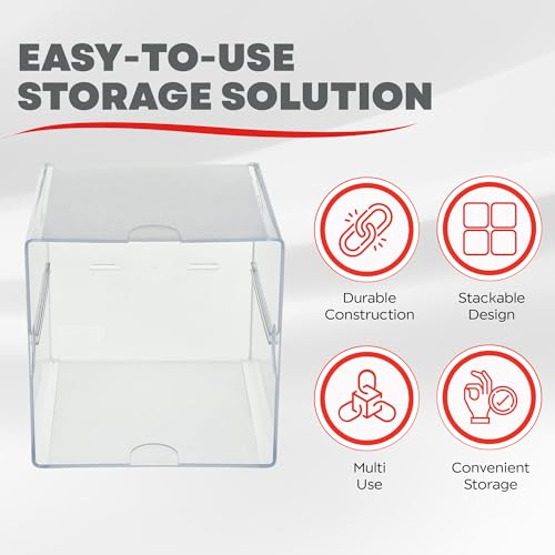 Deflecto Stackable Open Cube Organizer, Desk and Craft Organizer, Clear, 6"W x 6"H x 6"D (350401CR) - style: Open Cube