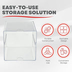 Deflecto Stackable Open Cube Organizer, Desk and Craft Organizer, Clear, 6"W x 6"H x 6"D (350401CR) - style: Open Cube