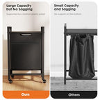 DUMOS Laundry Sorter, 18.3Gal (69L) Capacity Rolling Laundry Basket with Pull-Out Removable Bags & Movable Wheels,Clothes Separator Hamper Cart for Laundry Room, Bathroom and Bedroom Organizer - size: 1 × 18.3 Gal (69L)
