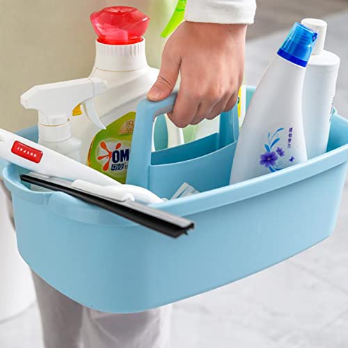 Large Cleaning Supplies Caddy Portable Shower Basket Supply Organizer with Handle Plastic Bucket Tool Storage for Bathroom, Bedroom, Kitchen, College Dorm, Garden, Blue - color: Blue, size: Large, 1pc