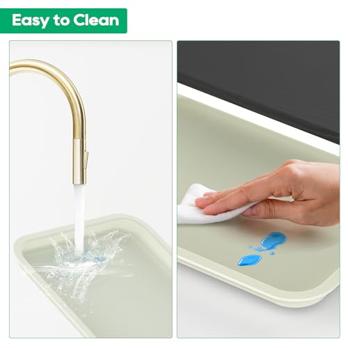 Laundry Detergent Holder Stand, Liquid Detergent Dispenser Shelf Organizer with Cleanable Drip Tray, Liquid Holder Stand Catcher for Laundry Room Organization and Storage (Flat-BlackWhite) - style: Flat-Black Wood