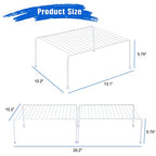 SIBAO Kitchen Cabinet Storage Shelf Rack/Plastic Feet - (13.1 x 10.2 Inch) - Steel Metal - Rust Resistant Finish - Cups, Dishes, Cabinet & Pantry Organization (2, White) - color: White