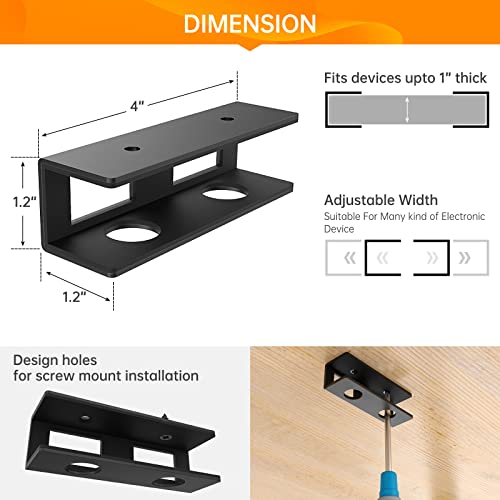 3 PCS Under Desk Laptop Mount with Anti-Scratch Felt Board Under Desk Laptop Holder Tray Durable Under Desk Shelf for Laptop Thick up to 1.15” - size: 3pcs-1 Pack