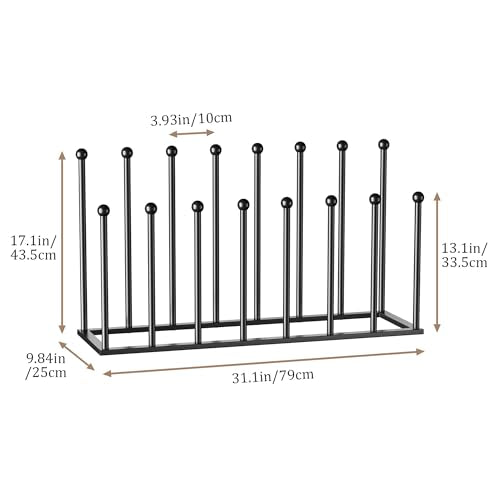 pickpiff Free Standing Shoe Racks - Black Metal Boot Rack Organizer Tall Boots for Dorm Room, Closet, Entryway, Bedroom, Patio Outdoor, Hallway, Black, Shoe Storage Fit for 8 Pairs - color: Black, size: Large for 8 Pairs