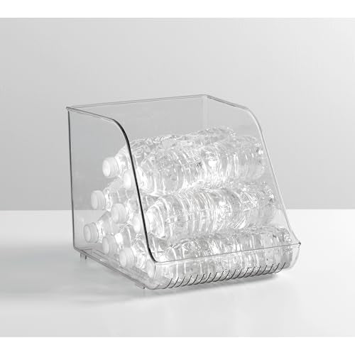 iDesign Plastic Water Bottle Organizer for Fridge, Clear Bottle Holder for Kitchen and Pantry, 4-Pack - style: Pack of 4- Tall