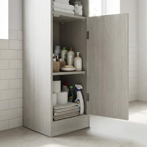 Casaphoria Space-Saving 72" Tall Narrow Bathroom Storage Cabinet, 6-Tier Slim Storage Cabinet with Adjustable Shelves, Anti-Tip Freestanding Display Shelf for Small Spaces, Apartments,White - size: 9.44"L×11.8"W×72.04"H