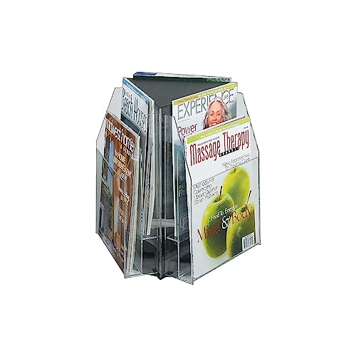 Safco Products 5698CL Reveal Table Top Literature Display, 6 Magazine, Clear