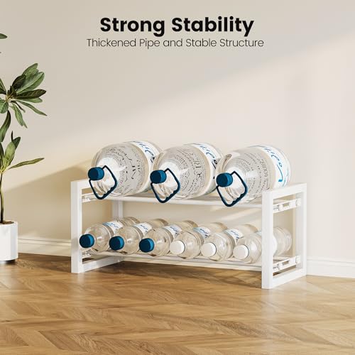 Homeiju Expandable Shoe Rack, 2 Tier Metal Shoe Shelf, Adjustable Shoe Stand for Sneakers, Boots, Heels, Heavy-Duty Steel Standing Shoe Organizer for Entryway, Closet, Bedroom, White - color: White, size: 2-Tier