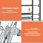 JAQ Pots and Pans Organizer, 13.18 inch Heavy Duty Pot Lids Rack Holder Adjustable Height for Muffin Tins, Baking Sheets, Skillets,Cookware,Bakeware in Cabinets Shelf Countertop Pantry-Black - color: Black