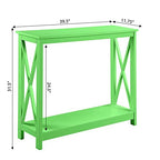 Convenience Concepts Oxford Console Table 39.5" - Sofa Table with Storage Shelf, Transitional Entryway Hall Table for Living Room and Bedroom, Display Foyer Table, Lime Green - color: Lime