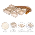 Welaxy Office Drawer organizers felt storage bins Shallow Small Desk trays Draw dividers Nordic Lifestyle Natural Scandinavian-chic style 7-piece (Oatmeal) - color: Oatmeal