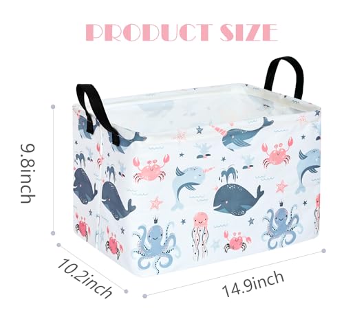 MAIZMZ Baby Storage Basket Cute Gifts Basket Toys Organizer Waterproof Kids Hamper Nursery Bins Women Storage Cube for Home/Dorm/Kitchen/Pet/Office/Closet/Shelf/Room Decor - color: M-UP006