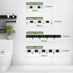 Black 5 Racks and 4 Hooks Mop and Broom Holder Wall Mount, Broom Organizer Storage Tool Racks Stainless Steel Heavy Duty Hooks Self Adhesive Solid Non-slip for Home Kitchen Garden Laundry Garage - color: 5 Racks & 4 Hooks (Black) - 1 Pack