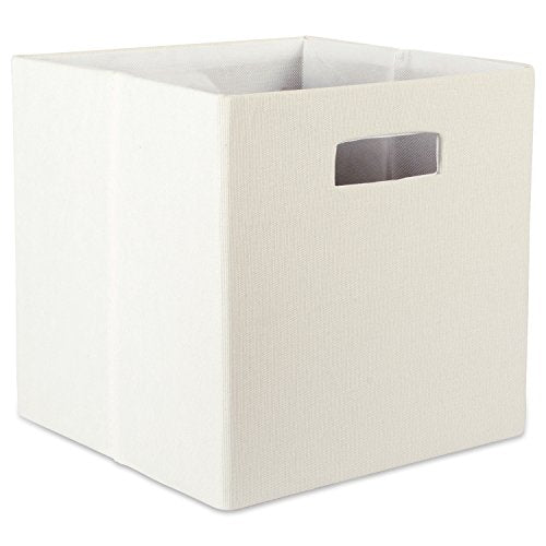 DII Poly-Cube Storage Collection Hard Sided, Collapsible Solid, Large, Off White - color: Off White, size: Large Square, 13x13x13"