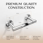 Day Moon™ - Toilet Paper Holder - Modern Roll Holder for Bathroom - 2 Pack - Wall Mount, Brushed Nickel - color: Brushed Nickel, size: Classic 2 Pack