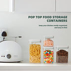 Pop Airtight Containers for Food Storage, Leakproof Air Tight Containers Pantry Storage Containers with Lids - Set of 2 (2.0Qt&0.9Qt) - color: 2 Pcs Set - 2Qt+0.9Qt