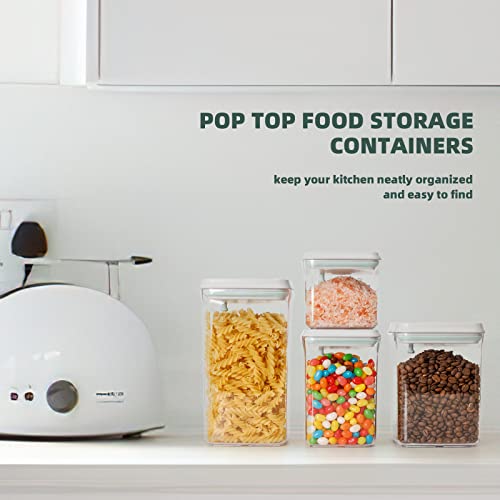 Pop Airtight Containers for Food Storage, Leakproof Air Tight Containers Pantry Storage Containers with Lids - Set of 2 (2.0Qt&0.9Qt) - color: 2 Pcs Set - 2Qt+0.9Qt